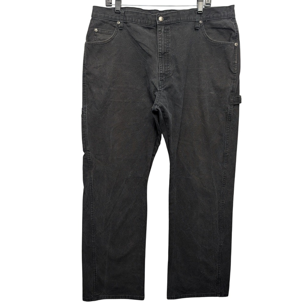 Genuine Dickies Carpenter Pants Mens 40x32 Black Workwear EU1939RBK Straight Leg